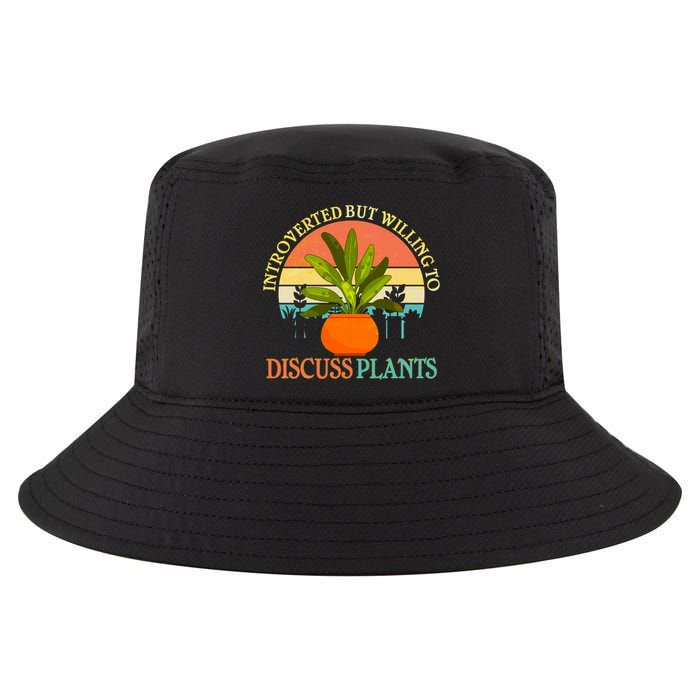 Retro Introverted But Willing To Discuss Plants Cool Comfort Performance Bucket Hat