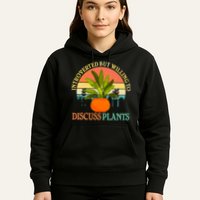 Retro Introverted But Willing To Discuss Plants Hoodie