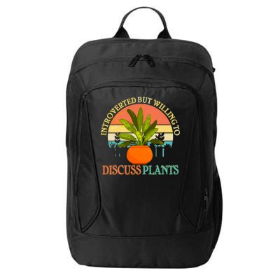 Retro Introverted But Willing To Discuss Plants City Backpack