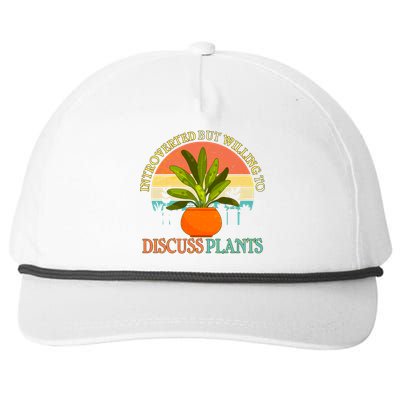 Retro Introverted But Willing To Discuss Plants Snapback Five-Panel Rope Hat