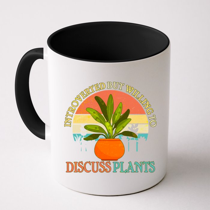 Retro Introverted But Willing To Discuss Plants Mug