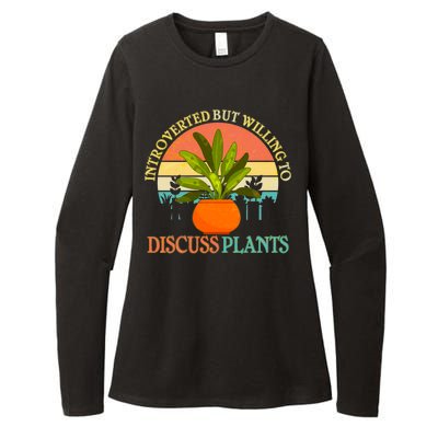 Retro Introverted But Willing To Discuss Plants Womens CVC Long Sleeve Shirt