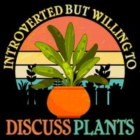Retro Introverted But Willing To Discuss Plants 16 in Basic Backpack