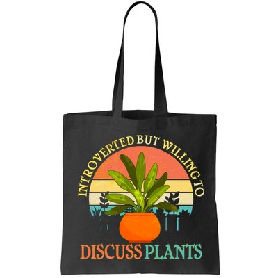 Retro Introverted But Willing To Discuss Plants Bag