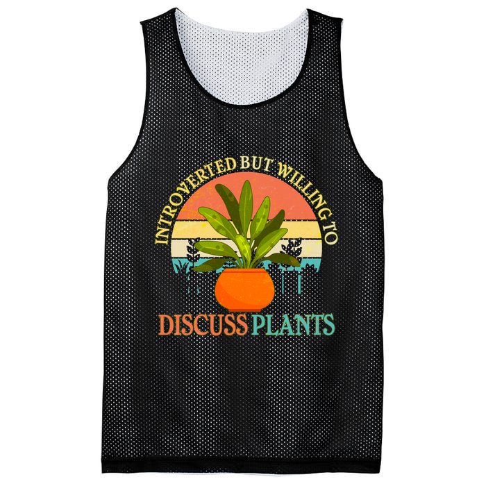 Retro Introverted But Willing To Discuss Plants Mesh Reversible Basketball Jersey Tank