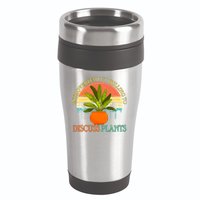 Retro Introverted But Willing To Discuss Plants 16oz Travel Tumbler