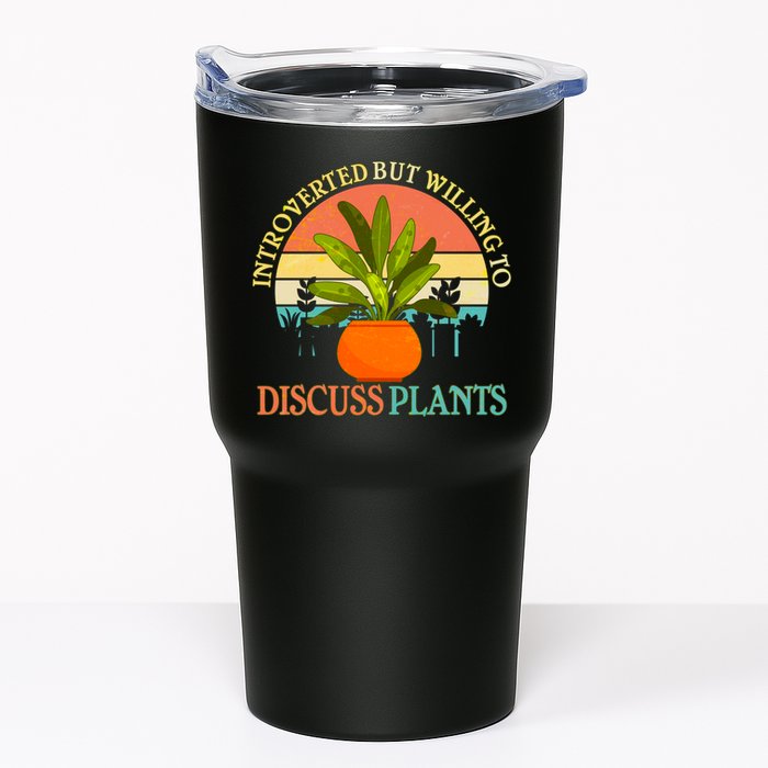 Retro Introverted But Willing To Discuss Plants Tumbler