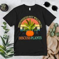 Retro Introverted But Willing To Discuss Plants Premium T-Shirt