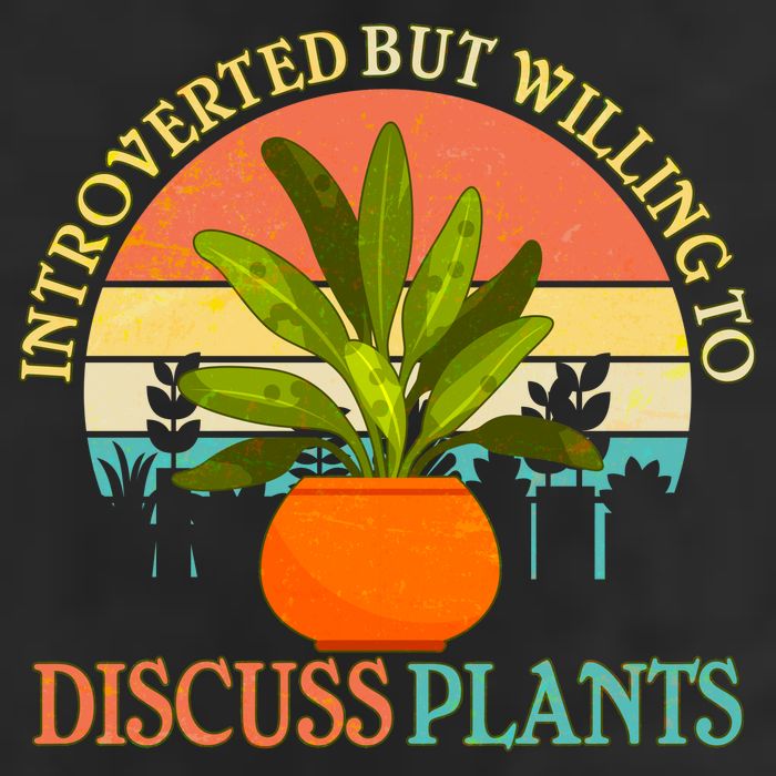 Retro Introverted But Willing To Discuss Plants 25L Jumbo Tote