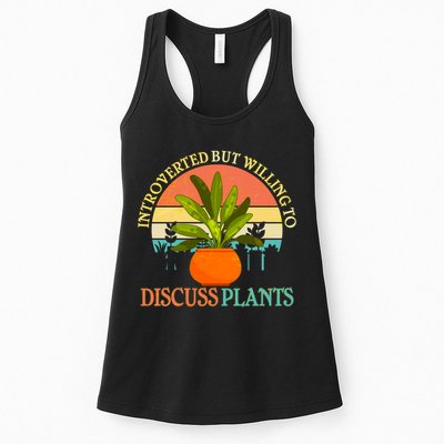 Retro Introverted But Willing To Discuss Plants Womens Tank Top