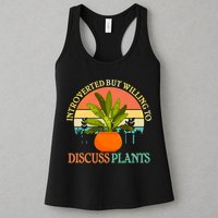 Retro Introverted But Willing To Discuss Plants Womens Tank Top