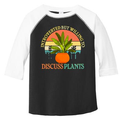 Retro Introverted But Willing To Discuss Plants Toddler Fine Jersey T-Shirt