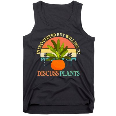 Retro Introverted But Willing To Discuss Plants Tank Top