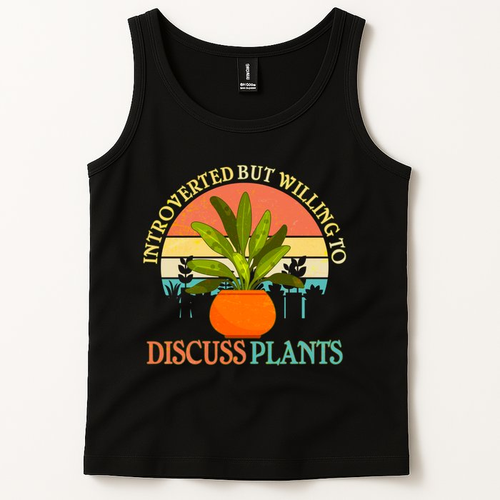 Retro Introverted But Willing To Discuss Plants Tank Top