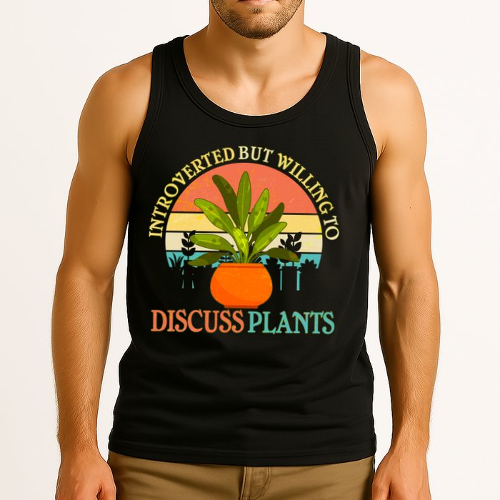 Retro Introverted But Willing To Discuss Plants Tank Top