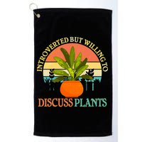 Retro Introverted But Willing To Discuss Plants Golf Towel