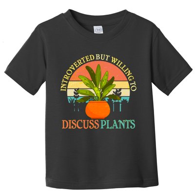 Retro Introverted But Willing To Discuss Plants Toddler T-Shirt