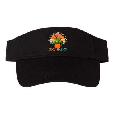 Retro Introverted But Willing To Discuss Plants Valucap Bio-Washed Visor