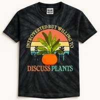 Retro Introverted But Willing To Discuss Plants Kids Tie-Dye T-Shirt