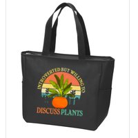 Retro Introverted But Willing To Discuss Plants Zip Tote Bag