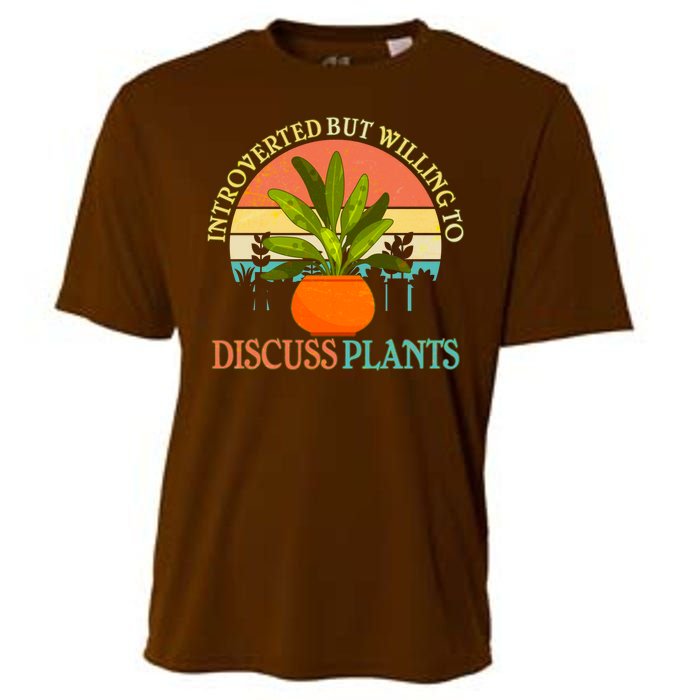 Retro Introverted But Willing To Discuss Plants Cooling Performance Crew T-Shirt