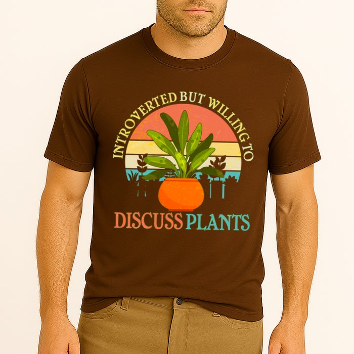 Retro Introverted But Willing To Discuss Plants Performance Shirt