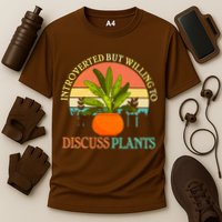 Retro Introverted But Willing To Discuss Plants Performance Shirt