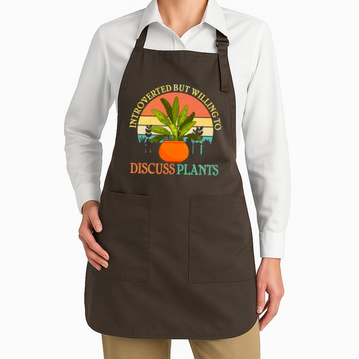 Retro Introverted But Willing To Discuss Plants Apron
