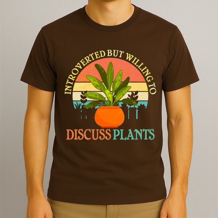 Retro Introverted But Willing To Discuss Plants T-Shirt