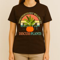 Retro Introverted But Willing To Discuss Plants T-Shirt