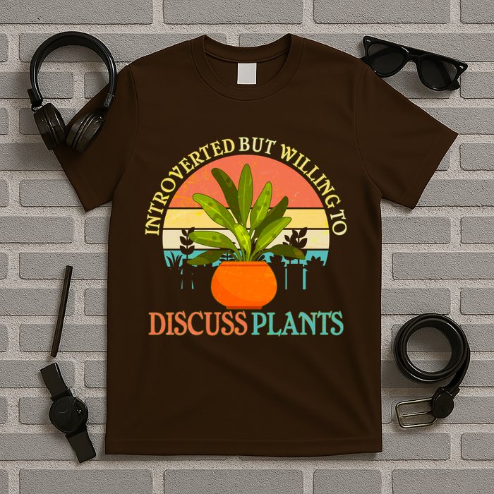 Retro Introverted But Willing To Discuss Plants T-Shirt