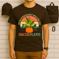 Retro Introverted But Willing To Discuss Plants T-Shirt