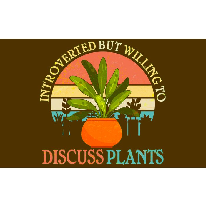 Retro Introverted But Willing To Discuss Plants Bumper Sticker