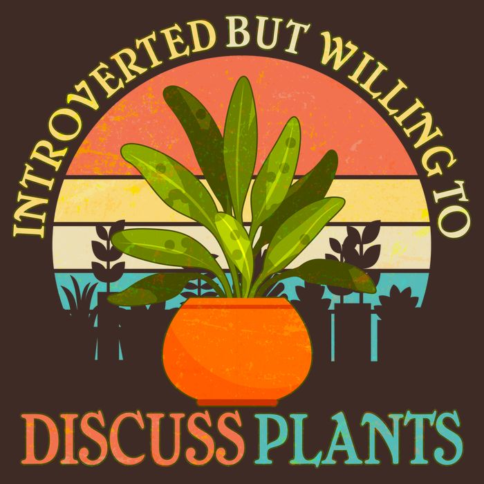 Retro Introverted But Willing To Discuss Plants Knit Cap Winter Beanie