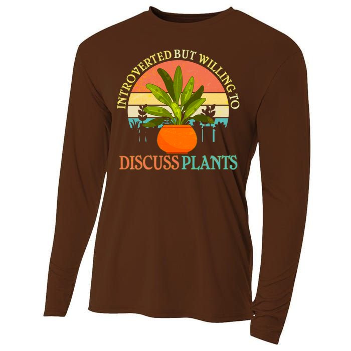 Retro Introverted But Willing To Discuss Plants Cooling Performance Long Sleeve Crew