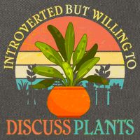 Retro Introverted But Willing To Discuss Plants Cotton Canvas Backpack