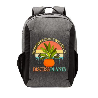 Retro Introverted But Willing To Discuss Plants Vector Backpack