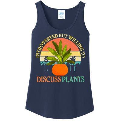 Retro Introverted But Willing To Discuss Plants Ladies Essential Tank