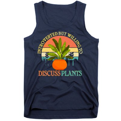 Retro Introverted But Willing To Discuss Plants Tank Top