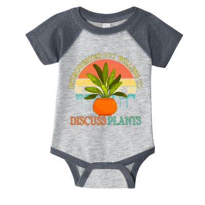 Retro Introverted But Willing To Discuss Plants Infant Baby Jersey Bodysuit