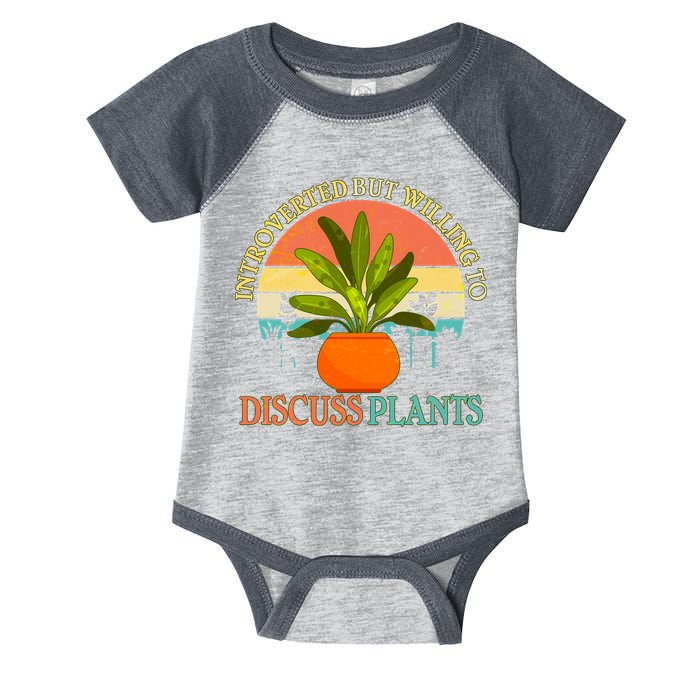 Retro Introverted But Willing To Discuss Plants Infant Baby Jersey Bodysuit