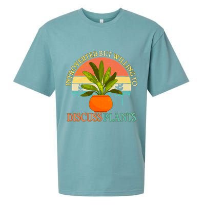 Retro Introverted But Willing To Discuss Plants Sueded Cloud Jersey T-Shirt