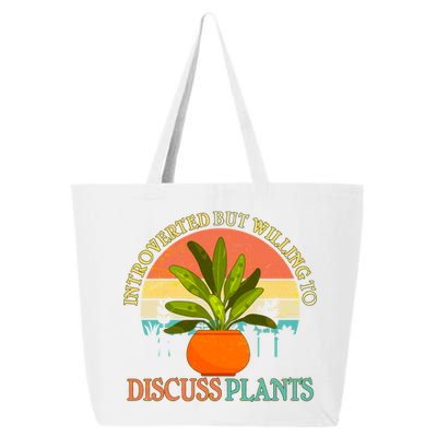 Retro Introverted But Willing To Discuss Plants 25L Jumbo Tote