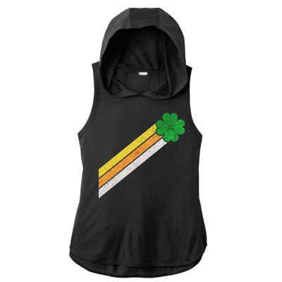 Retro Irish Clover Comet Ladies PosiCharge Tri-Blend Wicking Draft Hoodie Tank