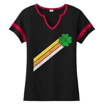 Retro Irish Clover Comet Ladies Halftime Notch Neck Tee