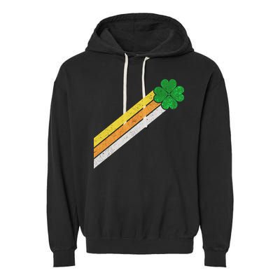 Retro Irish Clover Comet Garment-Dyed Fleece Hoodie