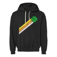 Retro Irish Clover Comet Garment-Dyed Fleece Hoodie