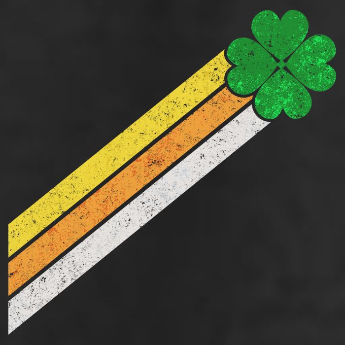 Retro Irish Clover Comet Garment-Dyed Fleece Hoodie