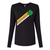 Retro Irish Clover Comet Womens Cotton Relaxed Long Sleeve T-Shirt