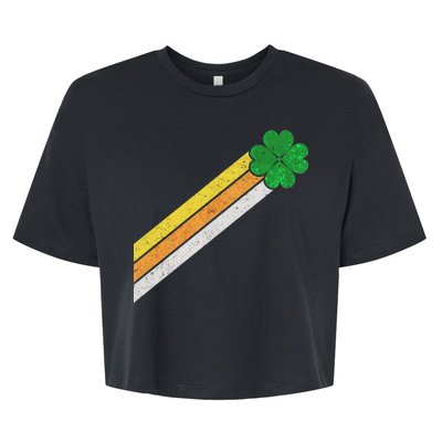 Retro Irish Clover Comet Bella+Canvas Jersey Crop Tee